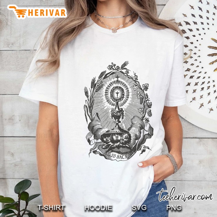 Holy Sacrament Eucharistic Adoration Catholic Ladies Tee