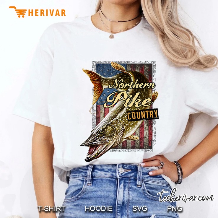 Mens Northern Pike Country, Northern Pike Fishing Ladies Tee