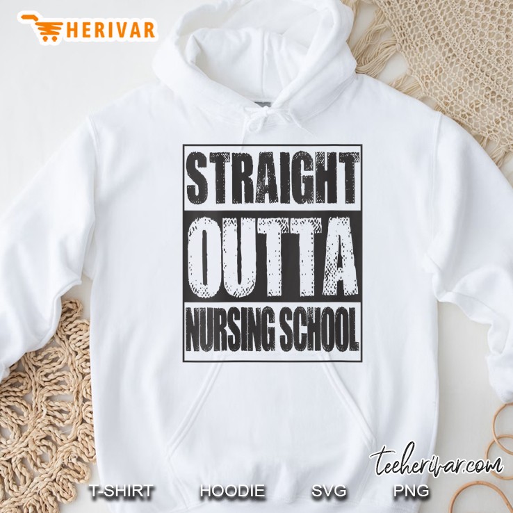 Womens Vintage Straight Outta Nursing School Hoodie