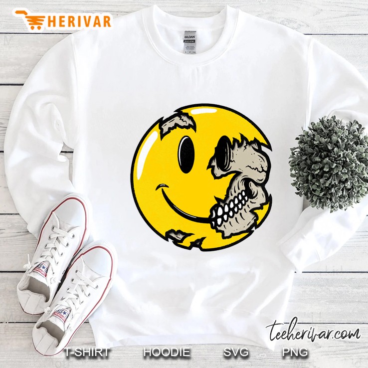 Smiley Face Skull Sweatshirt