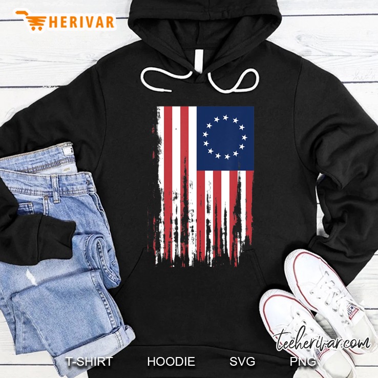 4Th Of July Betsy Ross 13 Colonies American Flag Hoodie