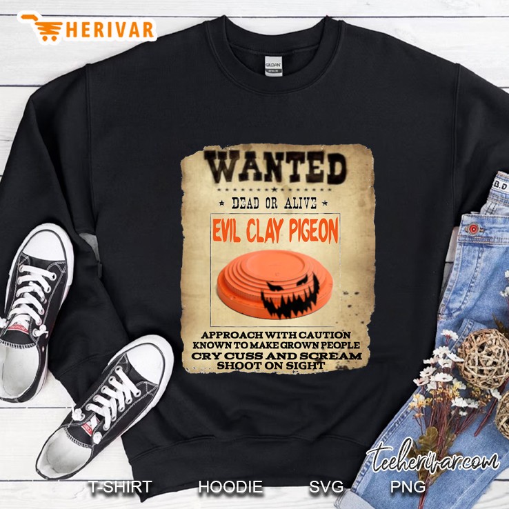 Evil Clay Pigeon Skeet Trap Sporting Clays Funny Sweatshirt