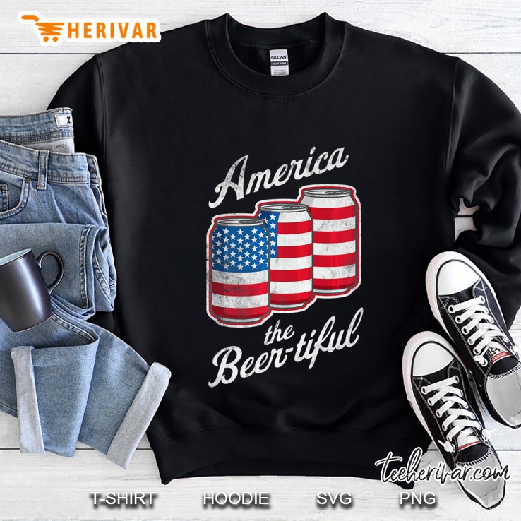 Patriotic American Flag Shirt America The Beer-Tiful Mugs