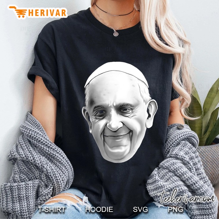 Pope Francis Portrait Catholic Catholicism Papal Hoodie