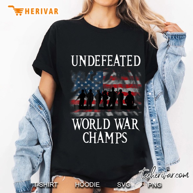Undefeated World War Champs Funny Ladies Tee