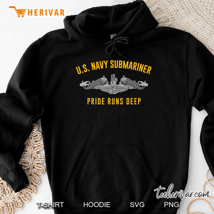 Us Navy Submariner Pride Runs Deep Sub Veteran Hoodie