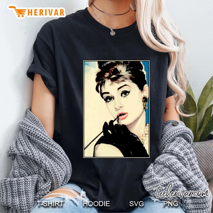 Audrey Hepburn Vintage 1974 Breakfast At Tiffanys Print Classic Ladies Tee