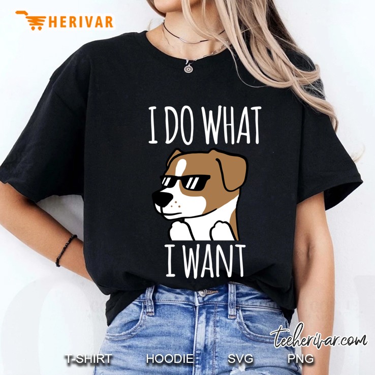 Funny I Do What I Want Jack Russell Terrier Slim Fit Ladies Tee