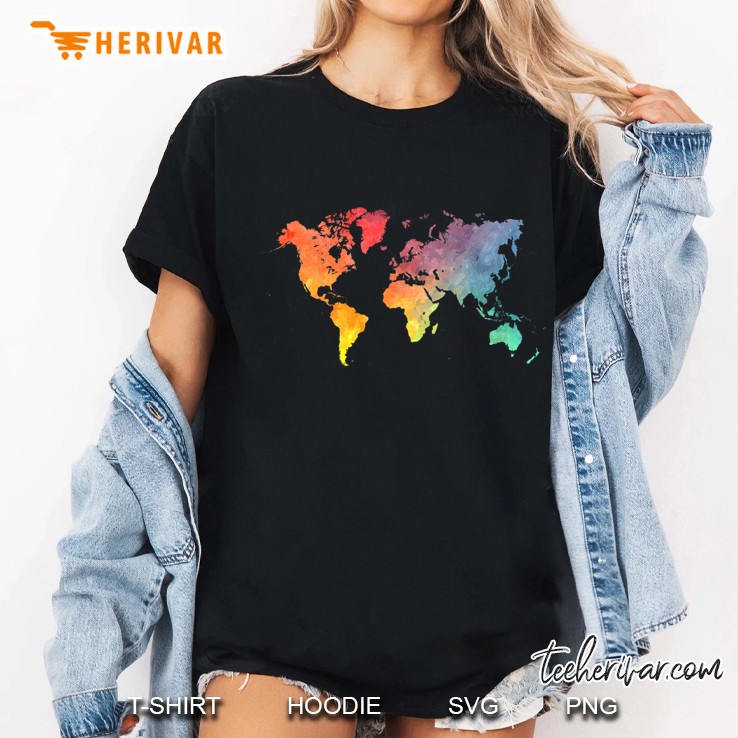 Map Of The World Colored Classic Hoodie