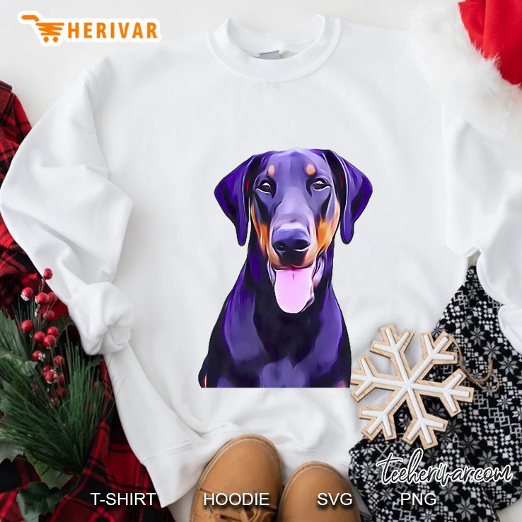 Doberman Pinscher With Uncut Long Ears Sweatshirt