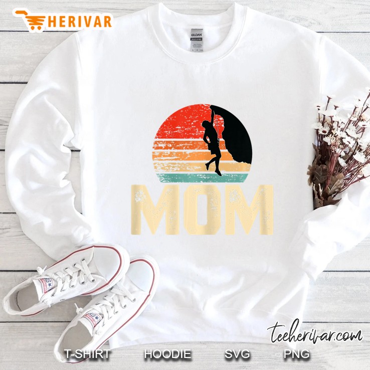 Womens Retro Rock Climbing Vintage Climber Mom Gifts Sweatshirt