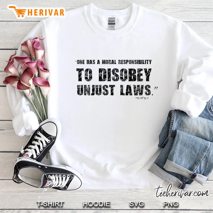 Martin Luther King Unjust Law Protest Quote Slim Fit Sweatshirt