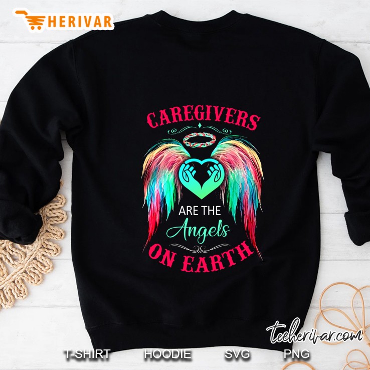 Caregivers Are The Angels On Earth Colorful Wings Version Mugs