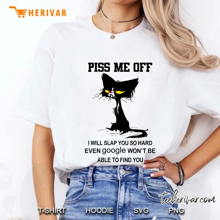 Piss Me Off I Will Slap You So Hard Grumpy Cat Version Ladies Tee