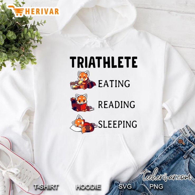 Triathlete Eating Reading Sleeping Cute Fox Version Hoodie