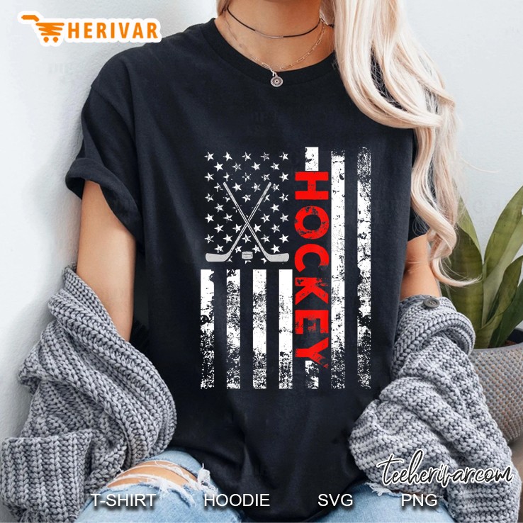 American Flag Hockey Usa Patriotic Hoodie