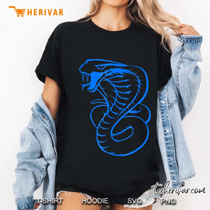 Blue King Cobra Snake Shirt Animal Graphic Art Design Shirt Ladies Tee