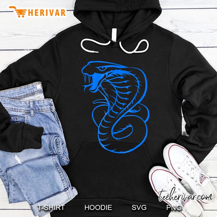 Blue King Cobra Snake Shirt Animal Graphic Art Design Shirt Hoodie