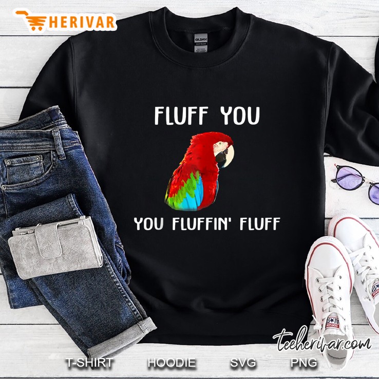 Cute Scarlet Macaw Shirt, Fluff You Macaw Parrot Mugs