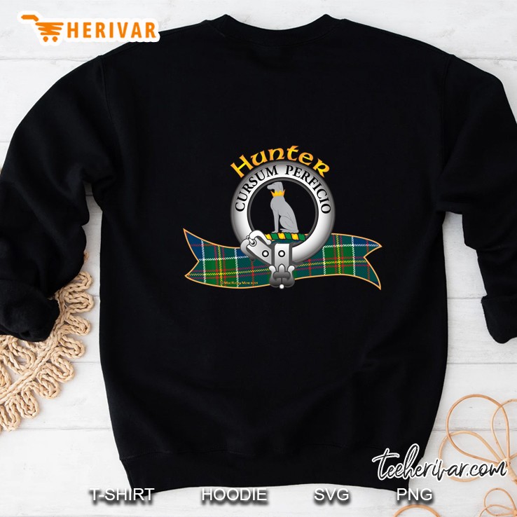 Hunter Clan Tartan Crest Motto Mugs