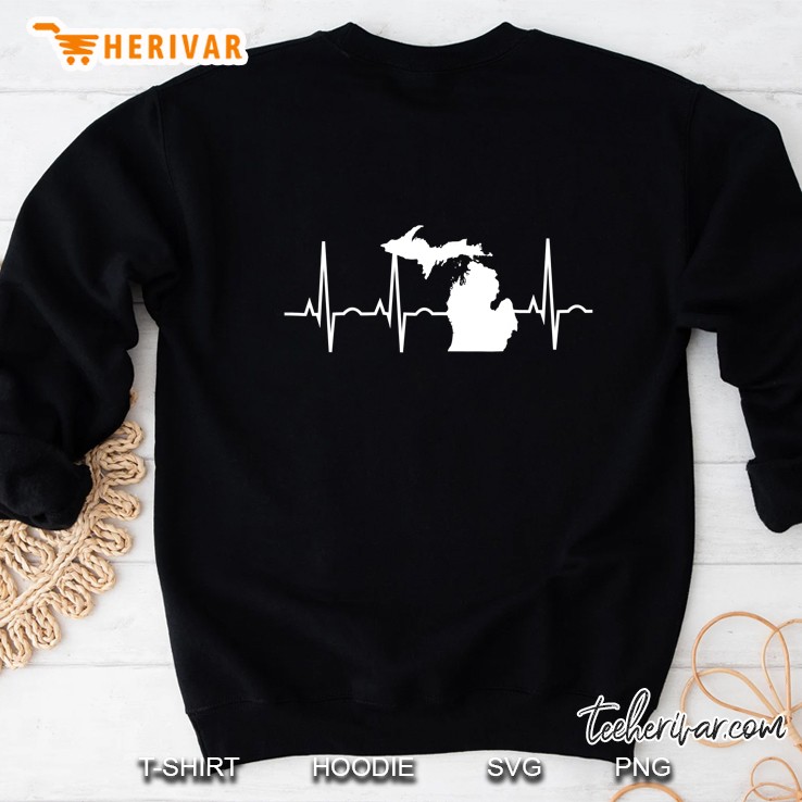 Michigan Heartbeat Women Men Kids - Home State Tee Sweatshirt