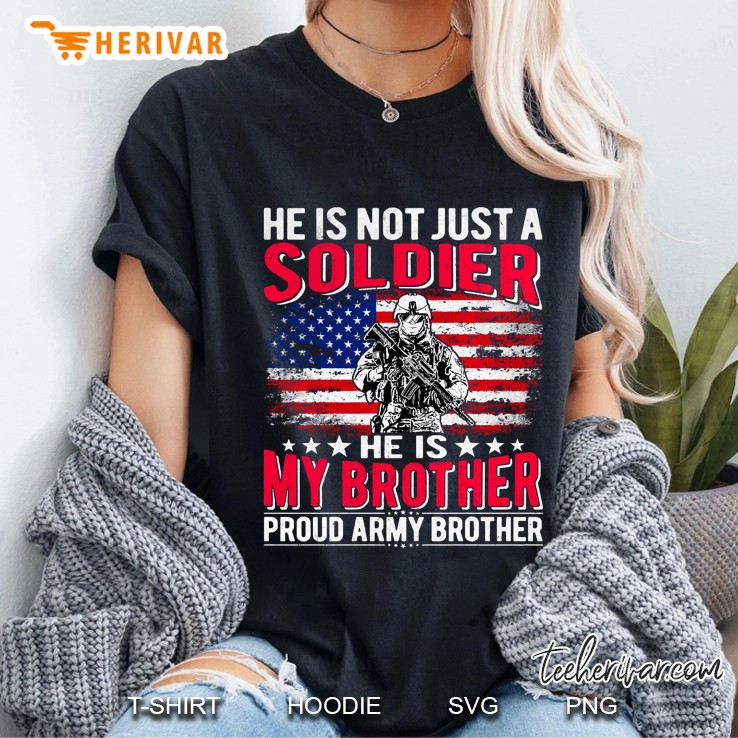 My Brother Is My Soldier Hero - Proud Army Brother Sibling Pullover Hoodie