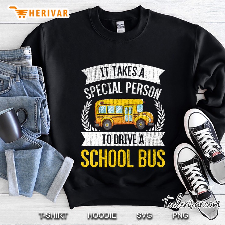 Only Special Persons Become Bus-Drivers School Bus Design Sweatshirt