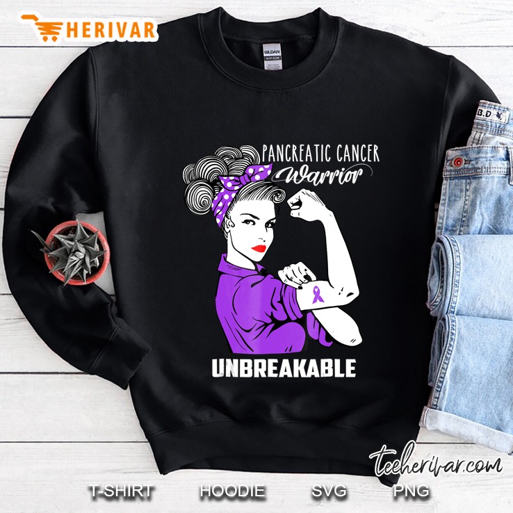 Pancreatic Cancer Warrior Unbreakable Shirt Awareness Gift Sweatshirt