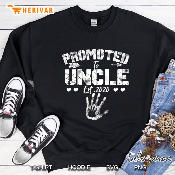 Promoted To Uncle 2020 New Father To Be Gift Baby Sweatshirt