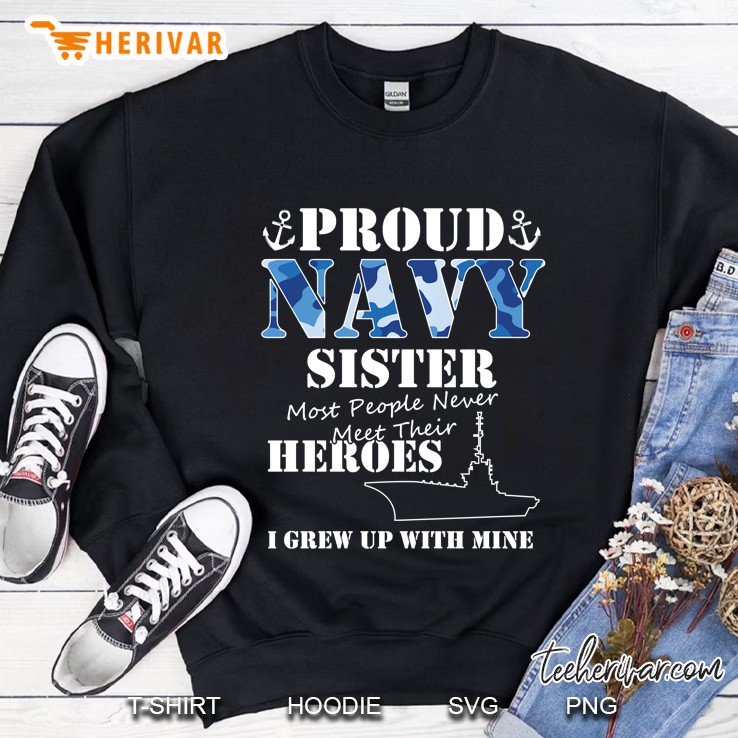 Us Military Proud Navy Sister Pullover Sweatshirt