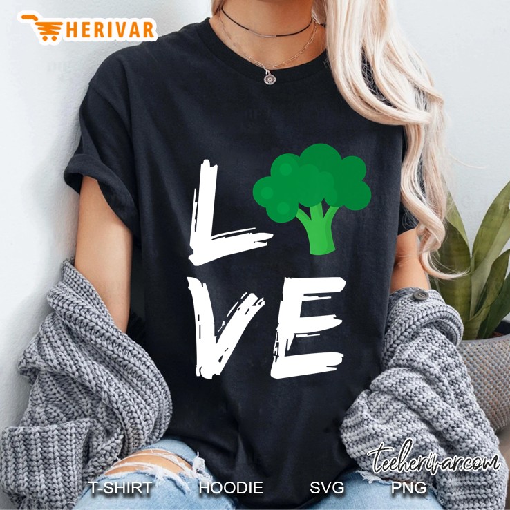 Vegan Vegetarian Love Broccoli Gardeners Ladies Tee