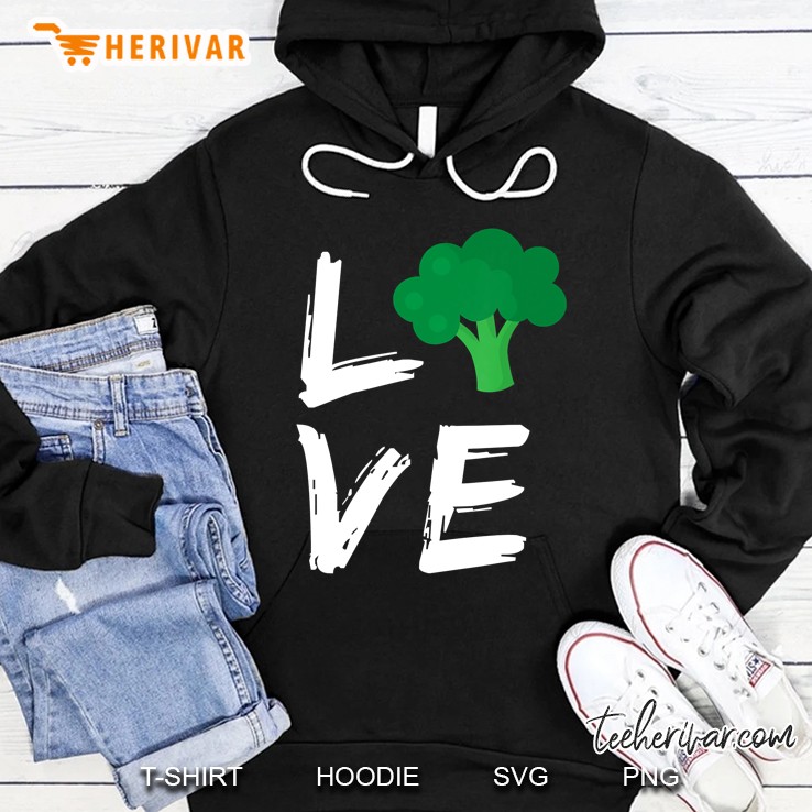 Vegan Vegetarian Love Broccoli Gardeners Hoodie