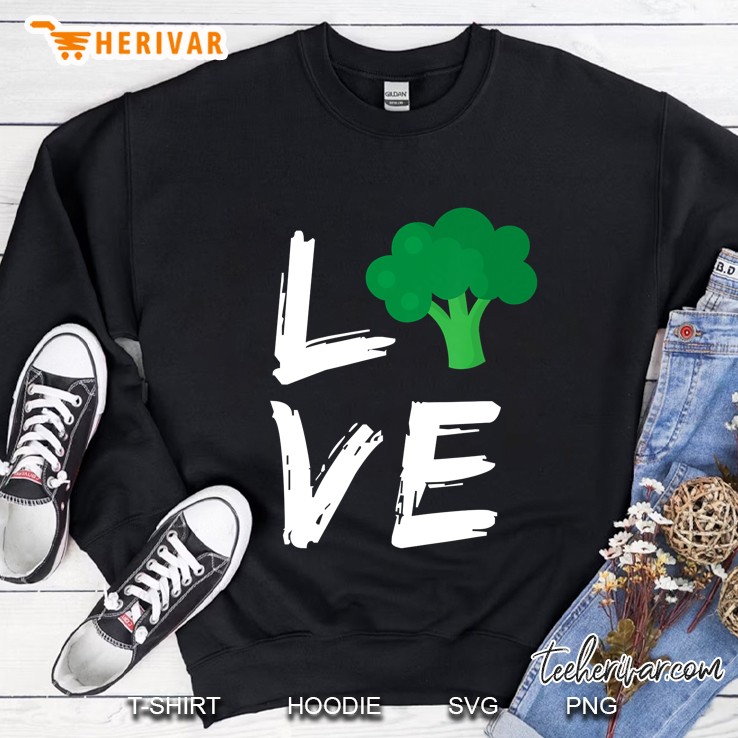 Vegan Vegetarian Love Broccoli Gardeners Sweatshirt