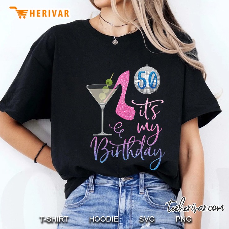 Womens 50Th Birthday Bff Party Squad, 50 Fabulous Drinking Gift Ladies Tee