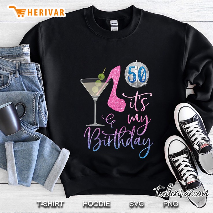 Womens 50Th Birthday Bff Party Squad, 50 Fabulous Drinking Gift Sweatshirt
