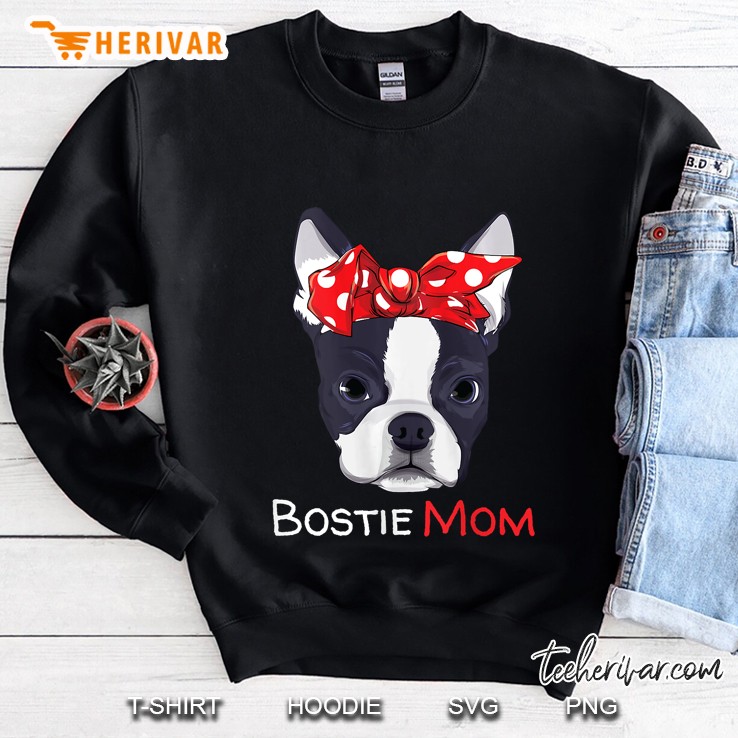 Womens Boston Terrier Mom Bostie Women Girls Tank Top Sweatshirt