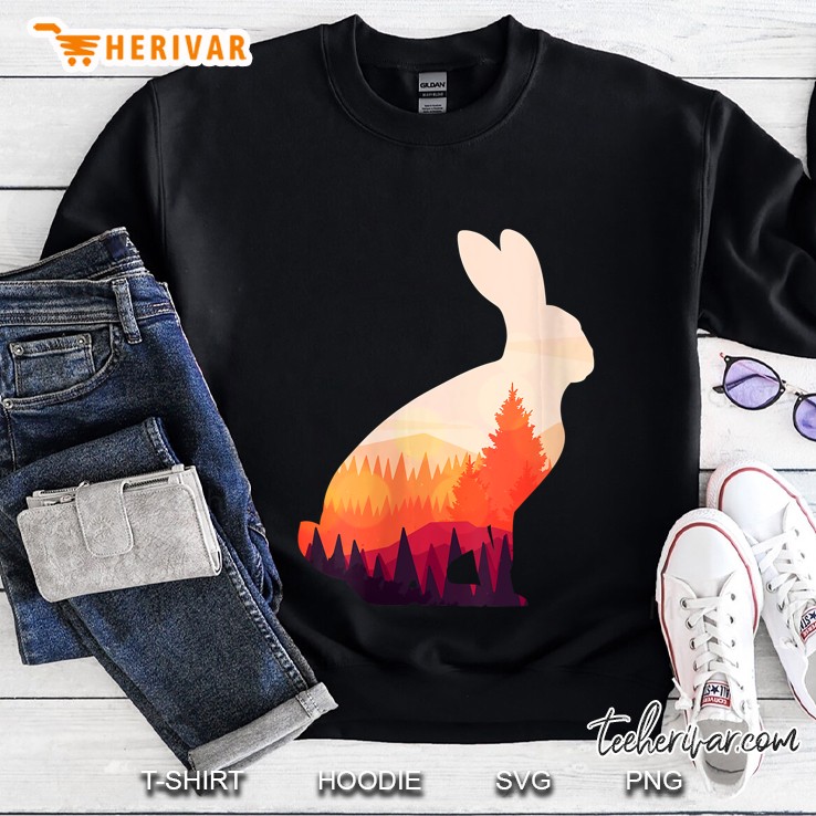 Womens Forest Animal Lover Gift Easter Rabbit Sweatshirt