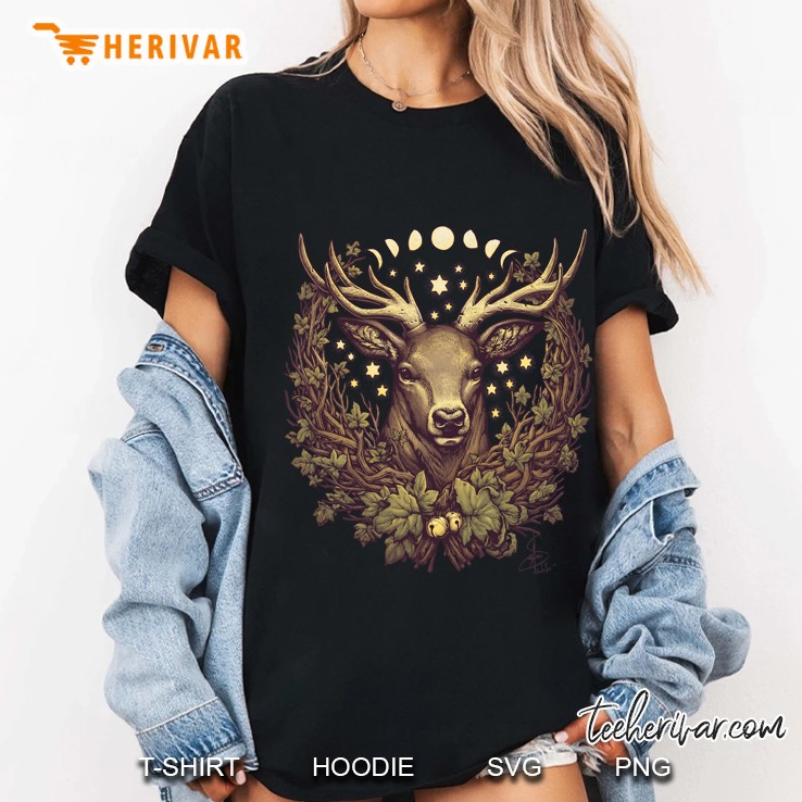 Cernunnos Stag Fitted Ladies Tee