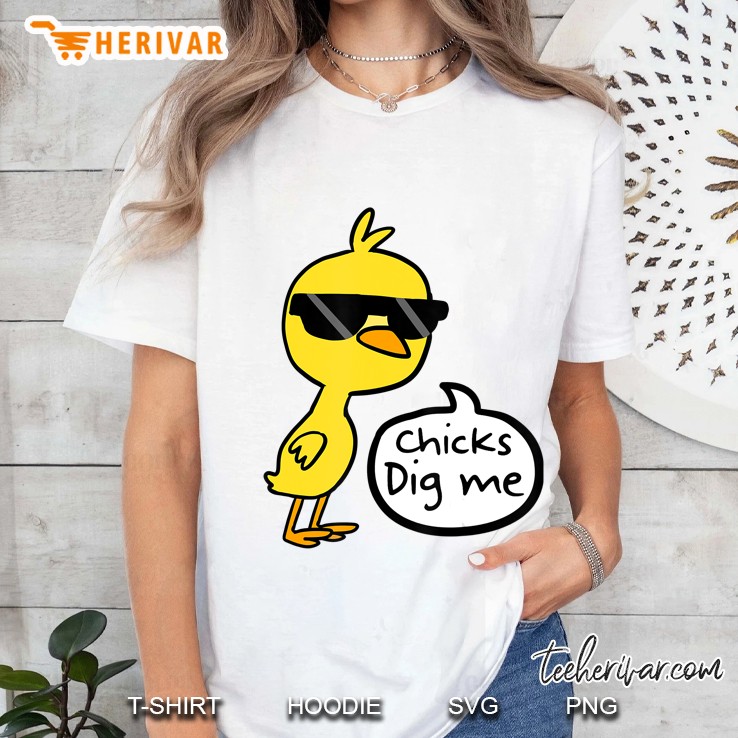 Cute Easter Chicks Dig Me Shirt Ladies Tee