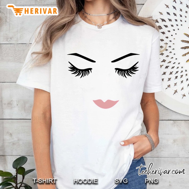 Eyelashes Lips Ladies Tee