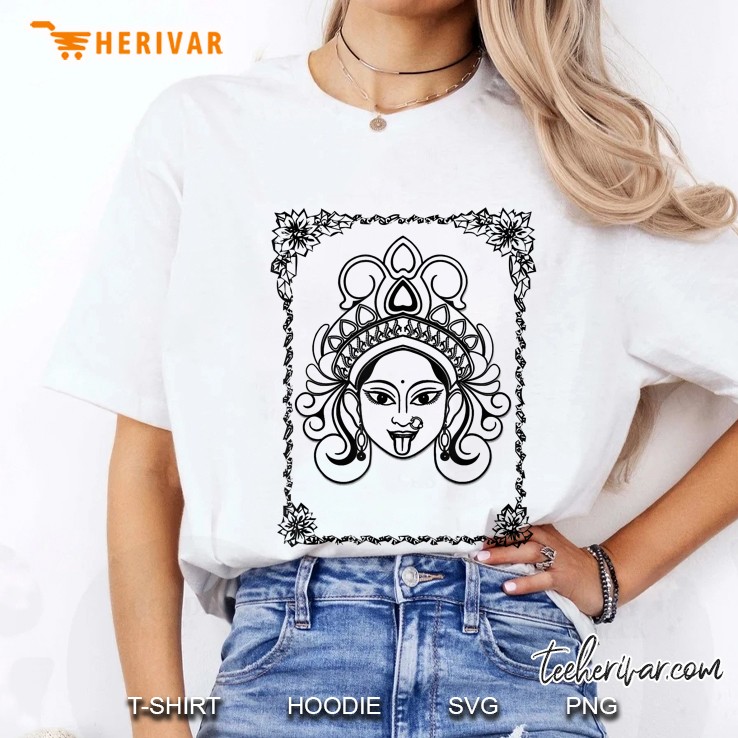 Kali Goddess Deity Indian Hinduism Yoga Design Ladies Tee