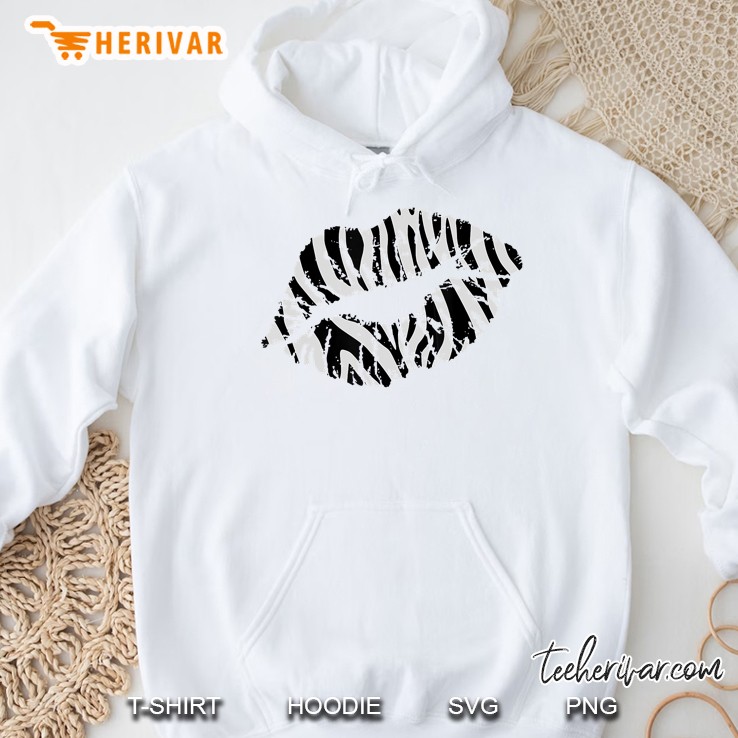 Zebra Print Lips Funny Zebra Shirt Love Kiss And Zebras Hoodie
