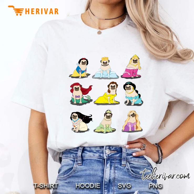 Pug Princesses Version 2 Ver2 Ladies Tee