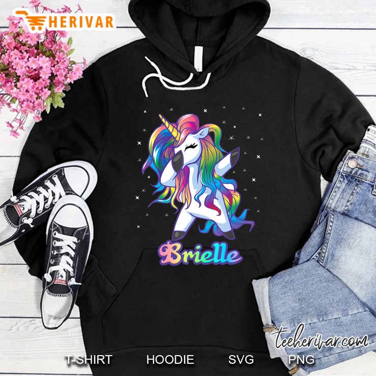 Brielle Name Personalized Custom Rainbow Unicorn Dabbing Mugs