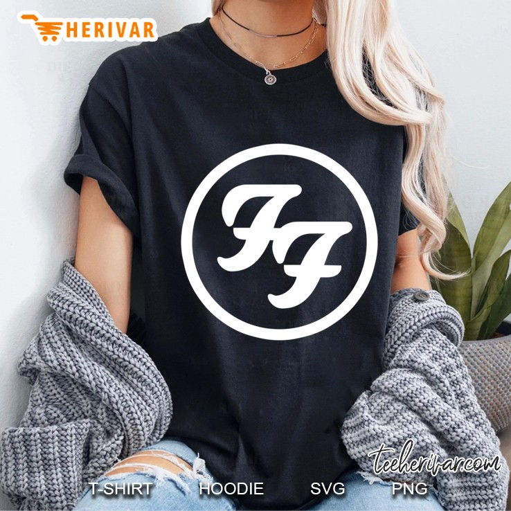 Foo Fighters White Circle Logo Crewneck Ladies Tee