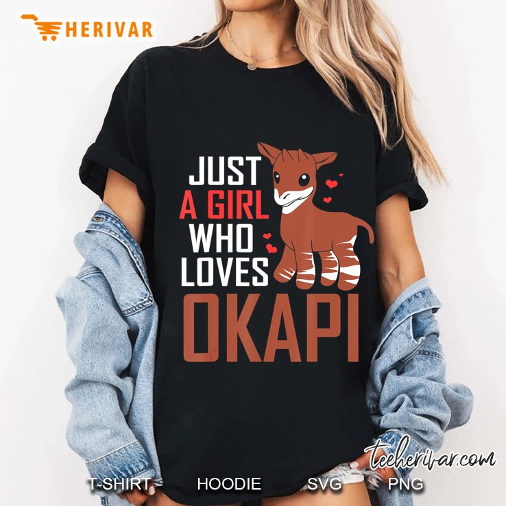 Just A Girl Who Loves Okapi Ladies Tee
