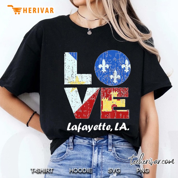 Lafayette, La. Tshirt With Acadian Flag Ladies Tee