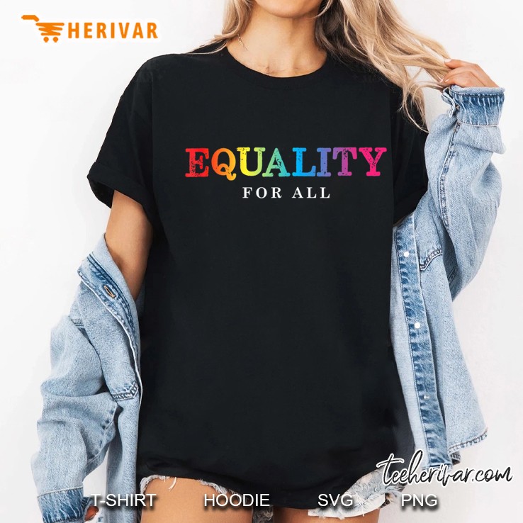 Lgbt Equality For All Lesbian Gay Pride Rainbow Ladies Tee