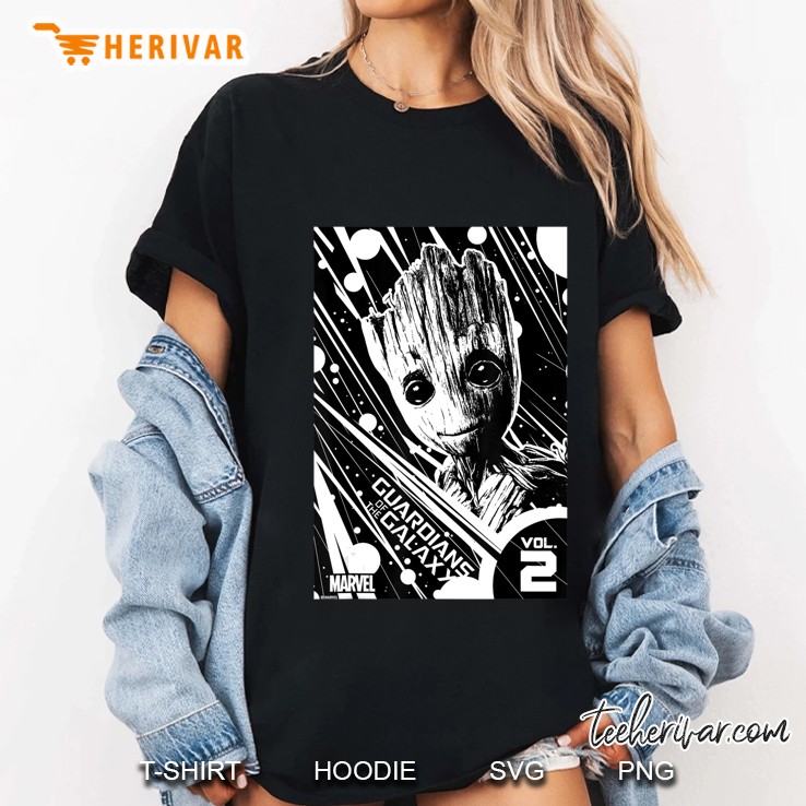 Marvel Groot Guardians Of The Galaxy 2 Light Graphic Ladies Tee