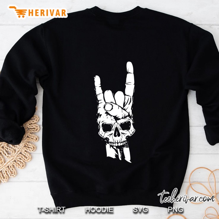 Skull Sign Of The Horns Shirt Cute Rock On Gift Sweatshirt